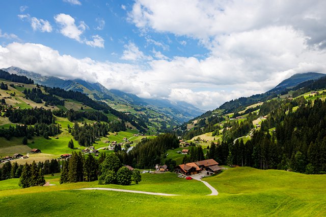 Naturbild in den Bergen, Adelboden